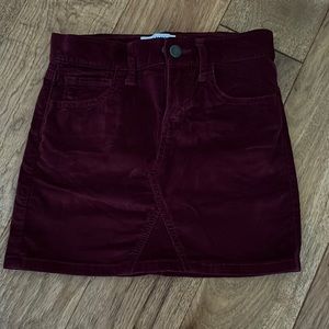 Velvet like skirt maroon